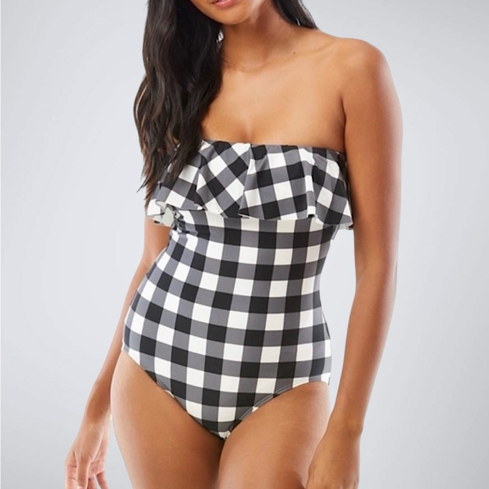 Kate Spade Ruffle Bandeau Underwire One Piece